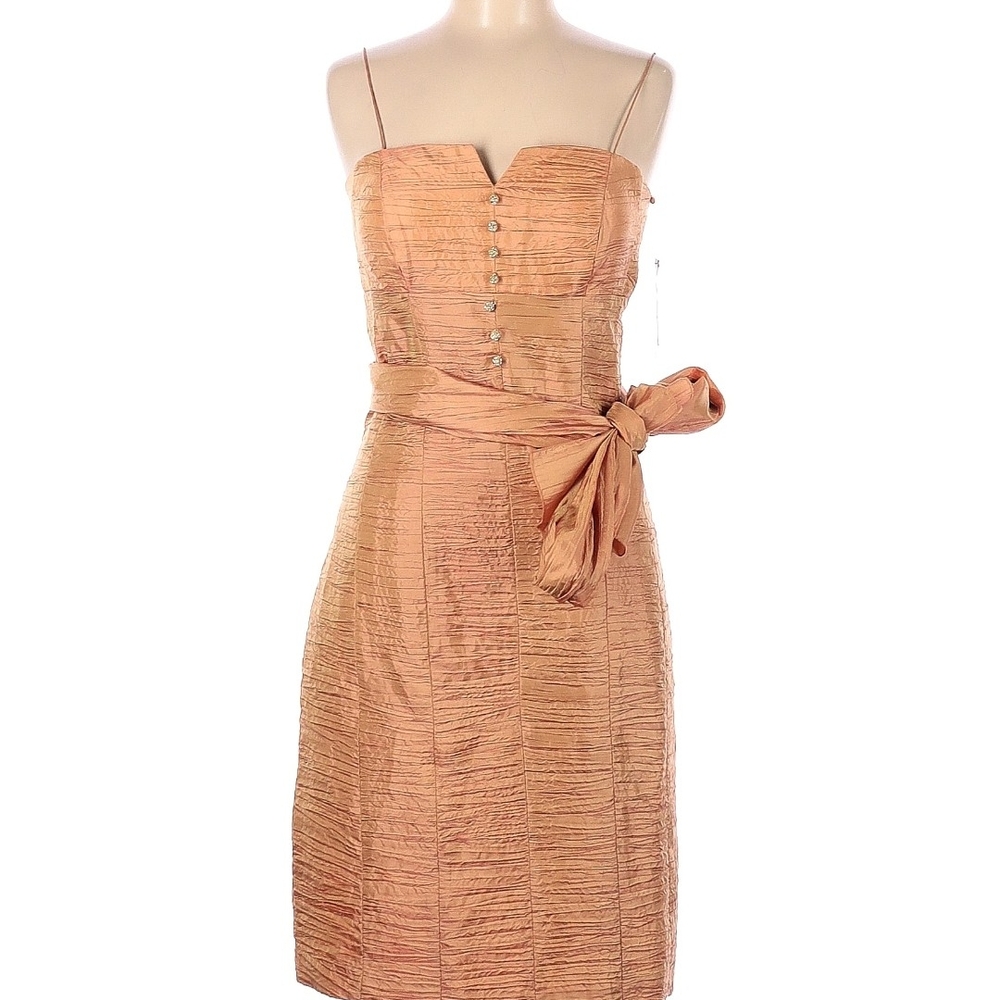 Elegant Peach Strapless Dress